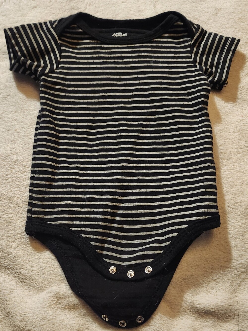Black & White Striped Baby One-Piece Bodysuit